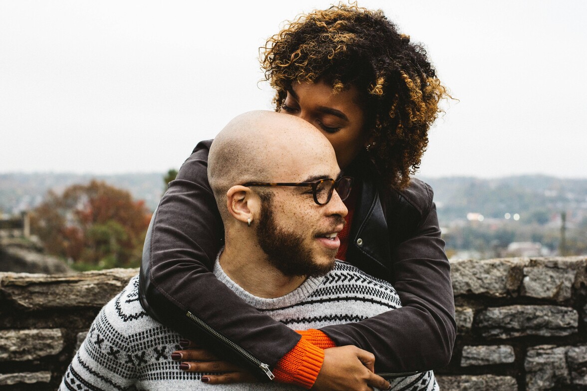 Couple embracing, showing love and support in ADHD relationships.