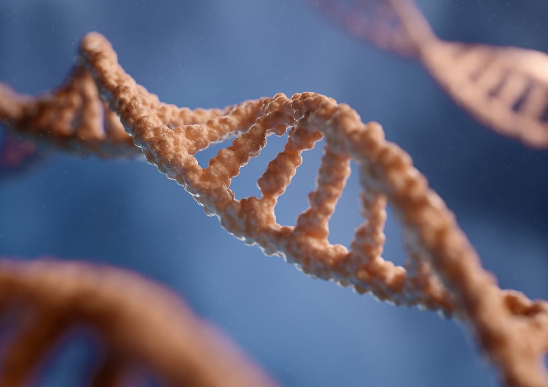 DNA strand symbolizing the link between genetics and trauma and ADHD